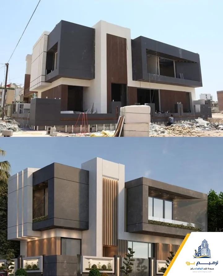 ترميم فيلا قبل وبعد