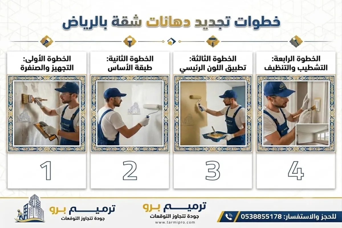 تجديد دهانات شقة بالرياض